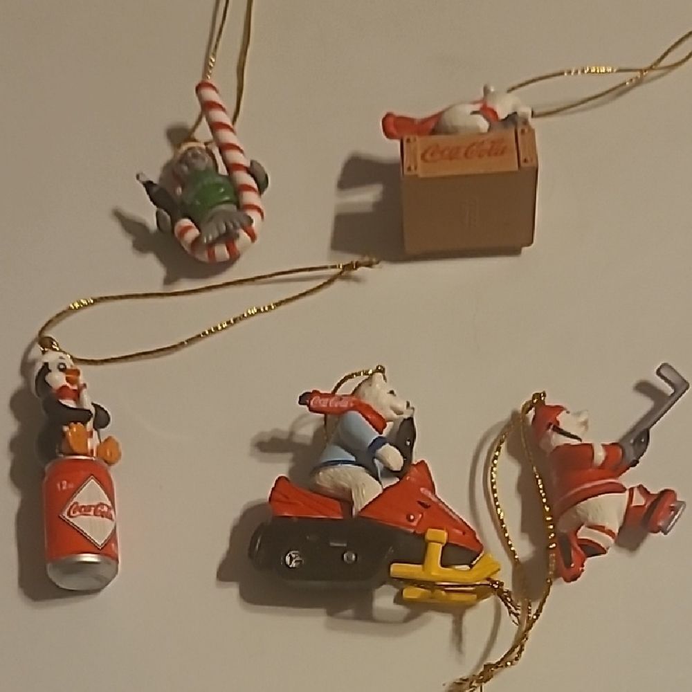 Coca Cola  Mini Ornaments Set - Red and White